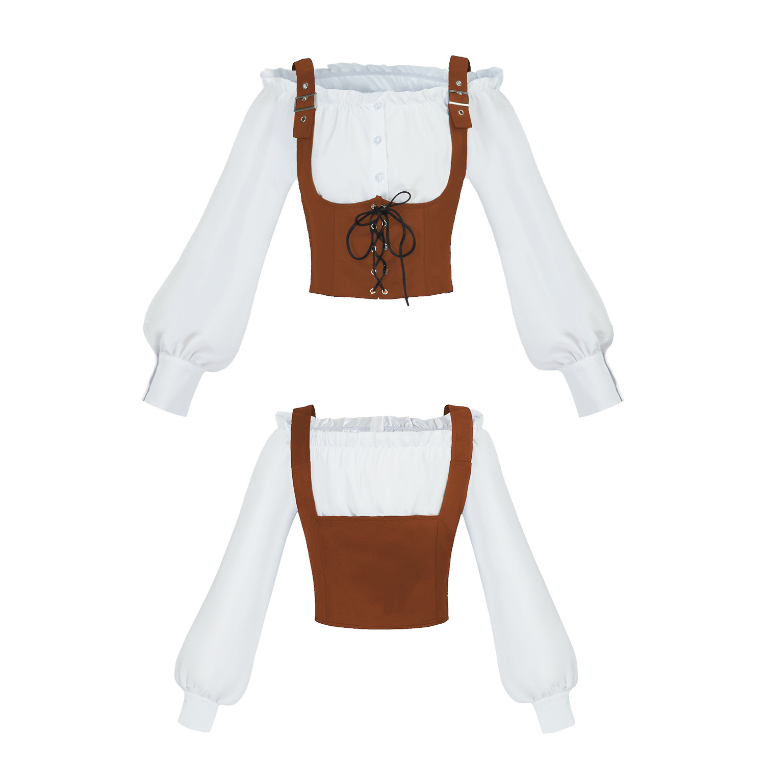 Blouses - Conjunto de fantasia de duas peças,