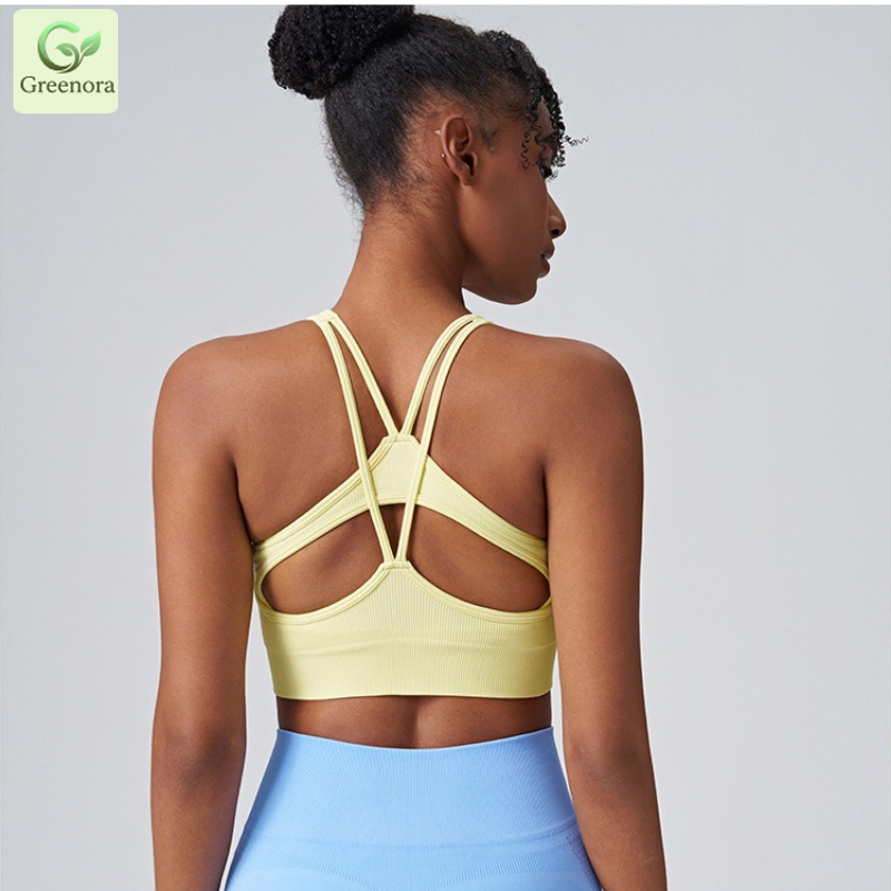 Seamless Ribbed Workout Tank Top - Sutiã Esportivo Sem Costura Greenora para