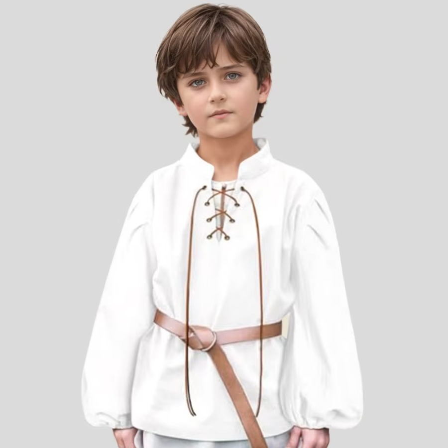 Tops - Camisa Pirata Medieval para Meninos, Camisa