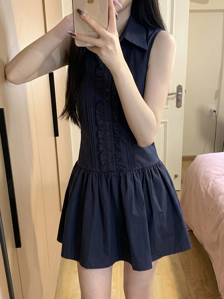 Vestido Camisa Estilo Colegial - Korean Style A Line Shirt Dress avaliação e preço