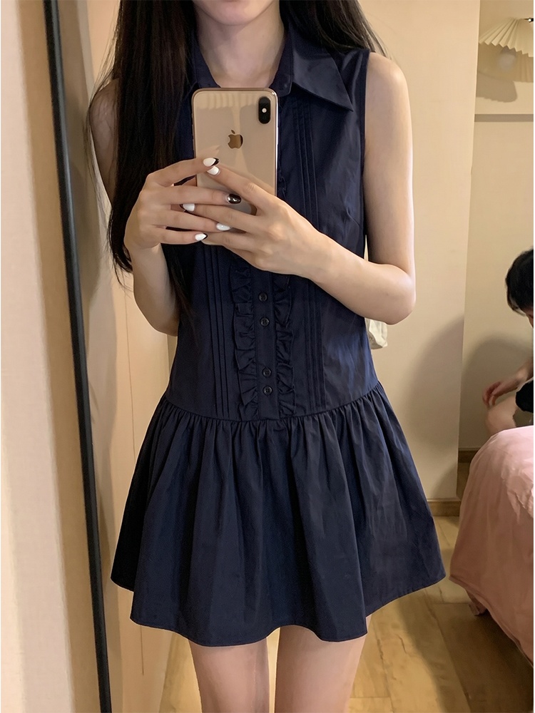Vestido Camisa Estilo Colegial - Korean Style A Line Shirt Dress avaliação e preço