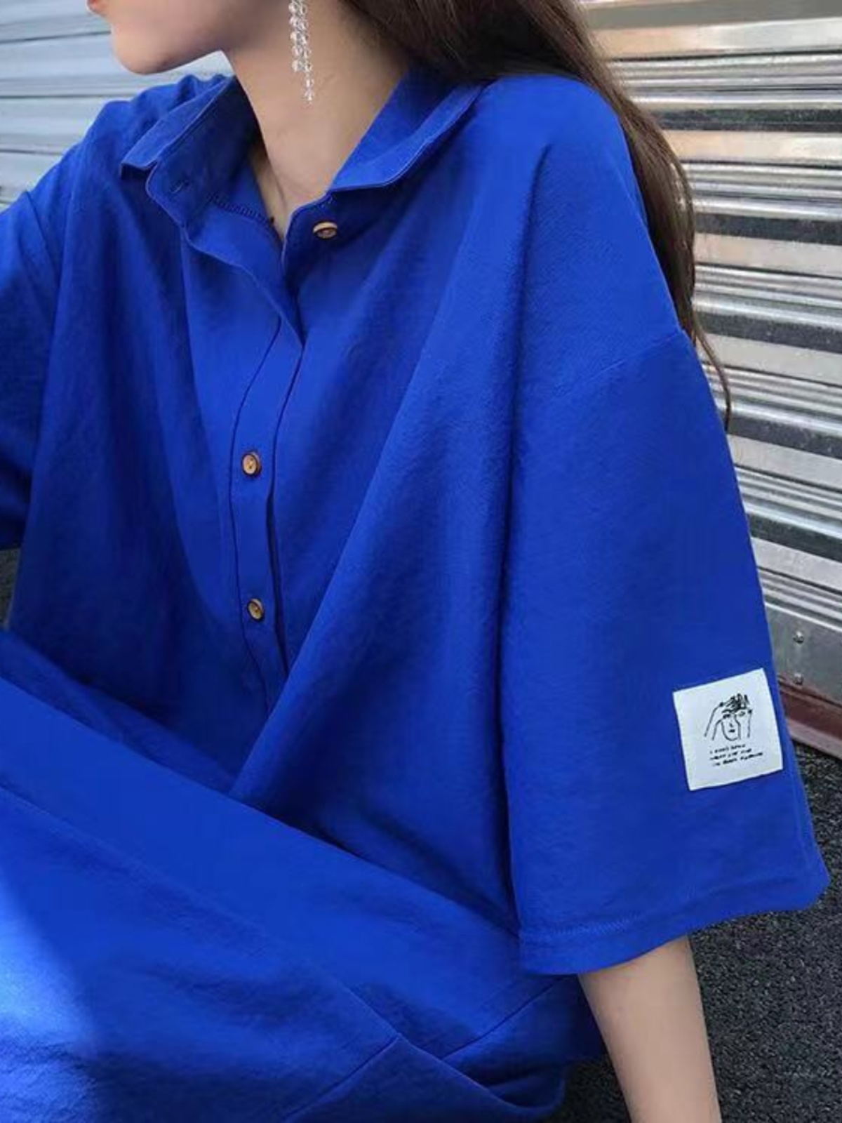 Vestido Camisa Plus Size Femin - Korean Style A Line Shirt Dress avaliação e preço