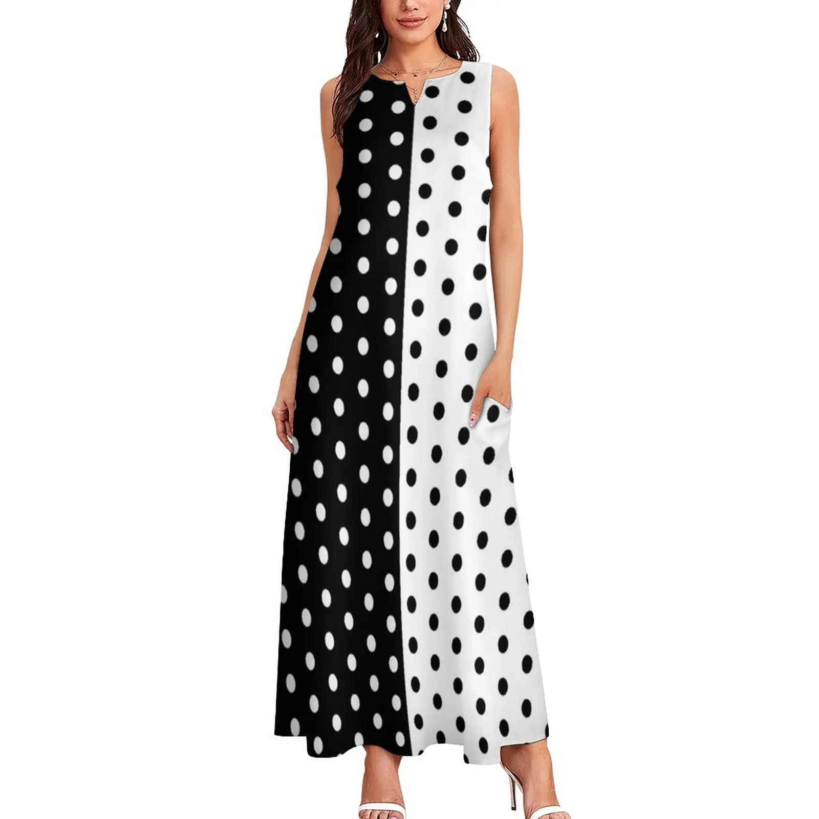 Retro dois tons vestido primav - Boho Summer Beach Maxi Dress avaliação e preço